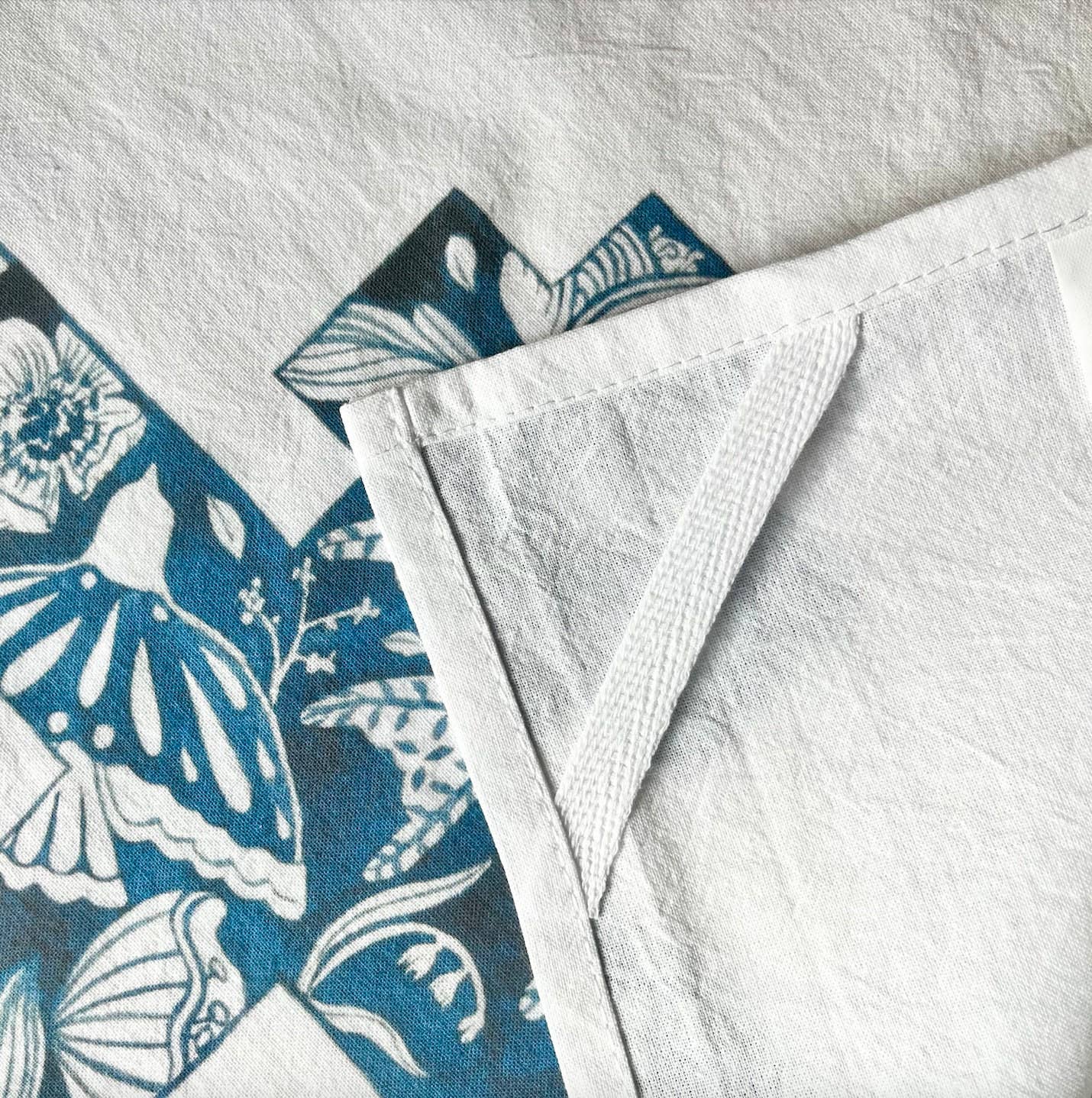 DRAW NEAR DESIGNS, LLC - Wholesale Tea Towel - Cobalt Cross Pascha Basket Cover2