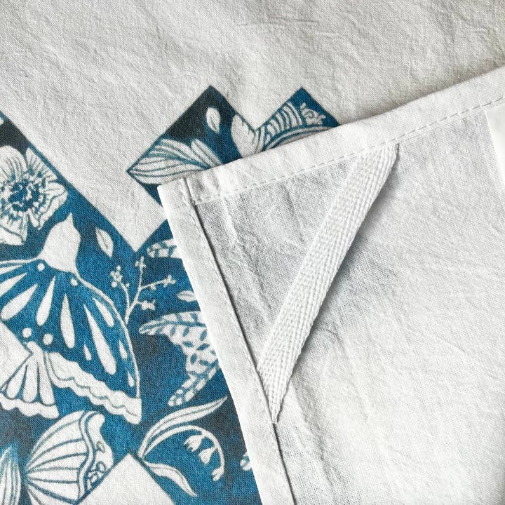 DRAW NEAR DESIGNS, LLC - Wholesale Tea Towel - Cobalt Cross Pascha Basket Cover2