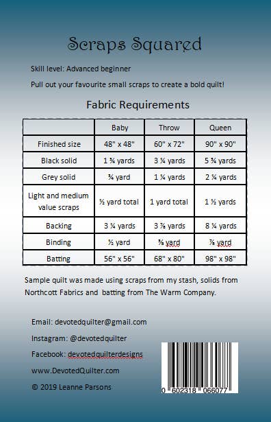 Devoted Quilter - Wholesale Quilt - Scraps Squared quilt pattern2