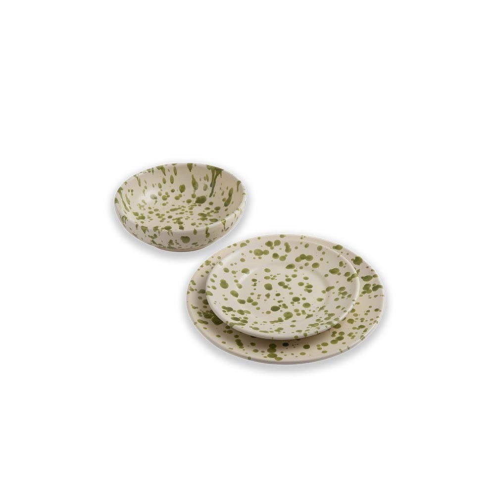 LOLIVA - Vente Assiette de service - Plat Plat diam. 25 cm - Ligne Schizzato8