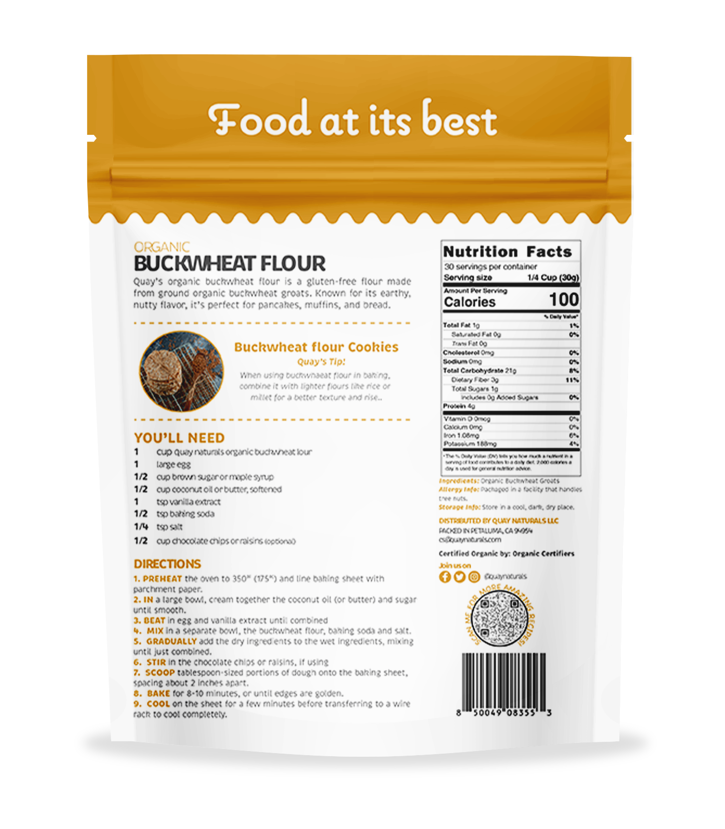 Quay Naturals - Wholesale Flour - Organic Buckwheat Flour1