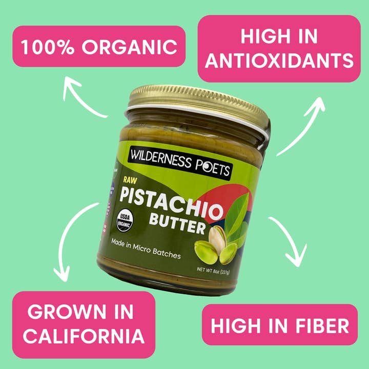 Wilderness Poets - Wholesale Nut Butter - Organic Pistachio Butter