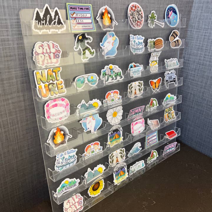 Big Moods - Wholesale Retailer Display - Paper & Novelty - 48 Pocket Wall Sticker Display