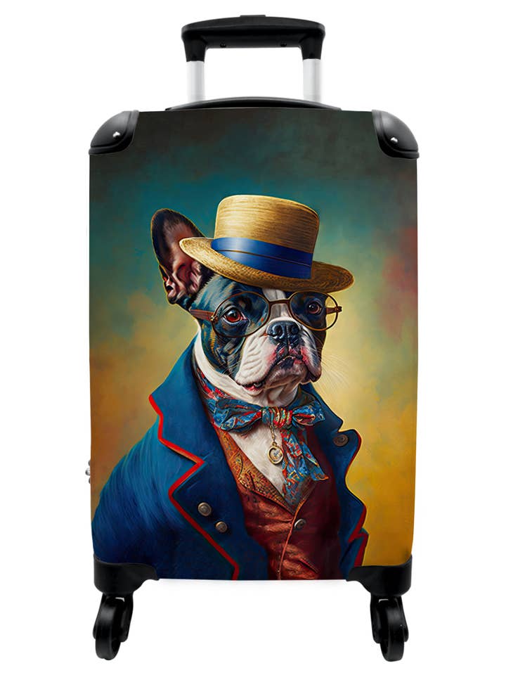 Koffer mit Hundefigur - Kleidung, Accessoires, Malerei, Porträt für den Großhandel von MuchoWow