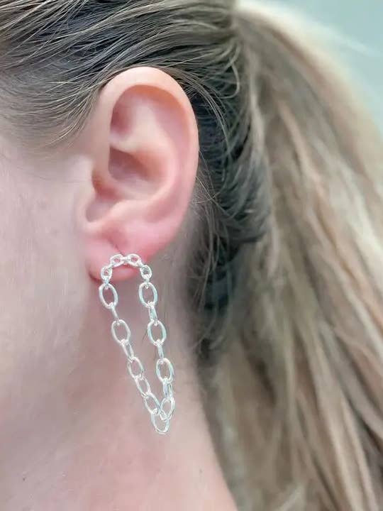 Chain Link Drop Dangle Earrings for wholesale by Prep Obsessed Wholesale