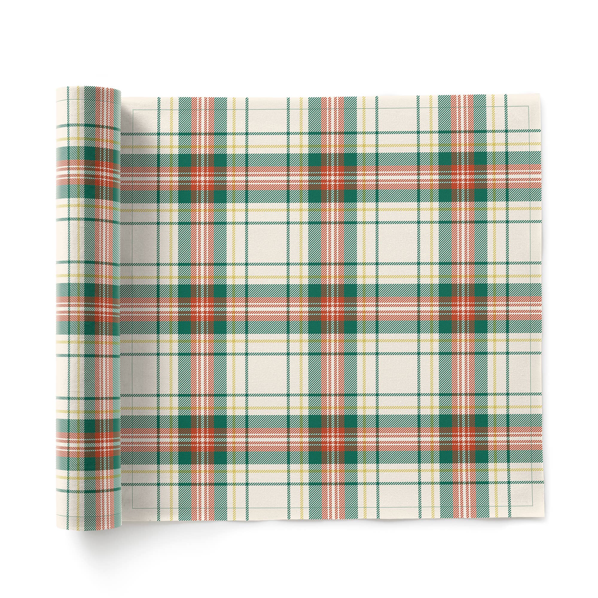 MY DRAP - Wholesale Dinner & Cloth Napkin - Natural Tartan Xmas Cotton Dinner Napkins 6 Units0