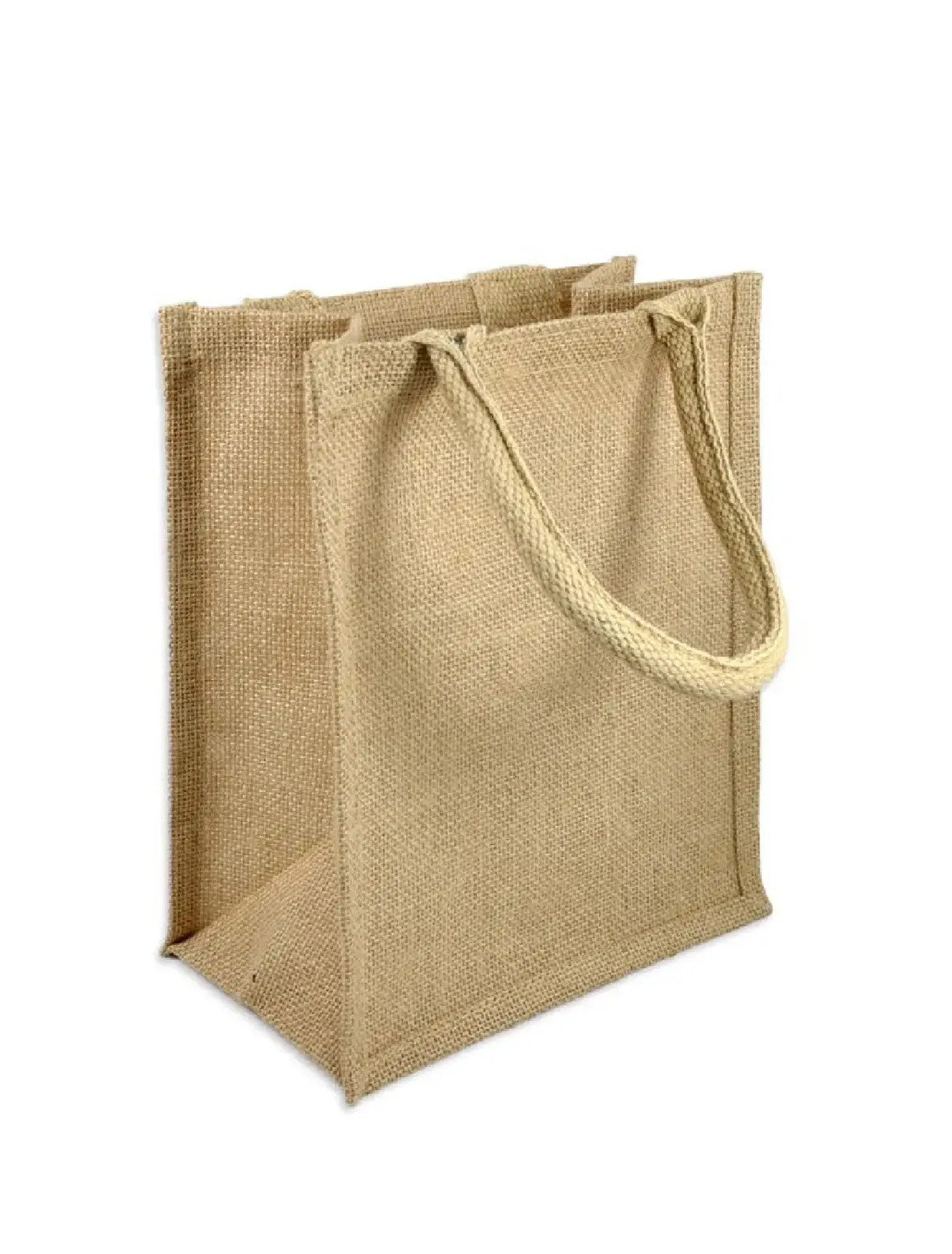 Weprintbags - Wholesale Tote Bag - Unisex - Jute Burlap Tote Bags w/ Cotton Handles2