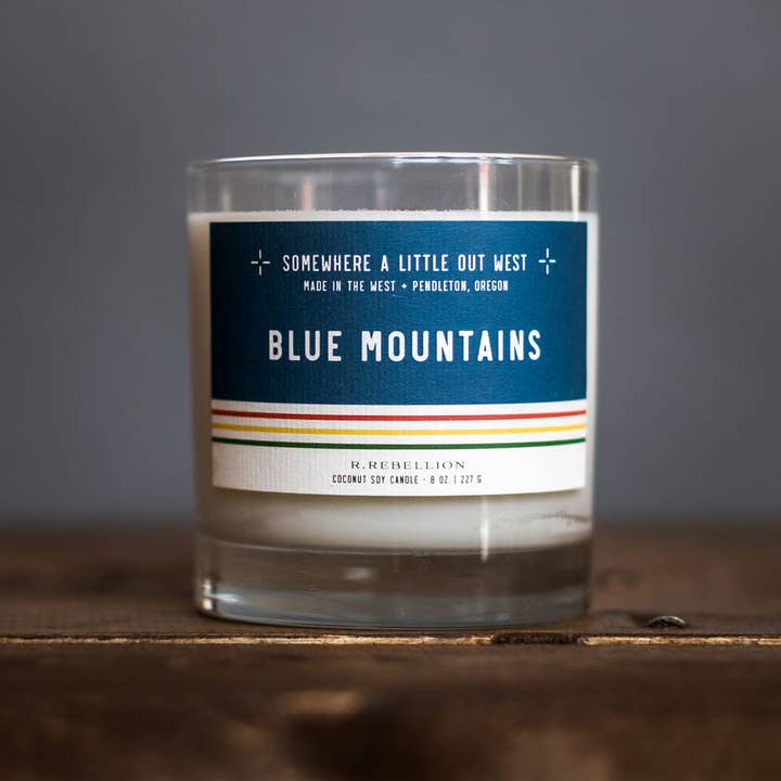 R. Rebellion - Wholesale Jar/Filled Candle - Blue Mountains Candle 8 oz.