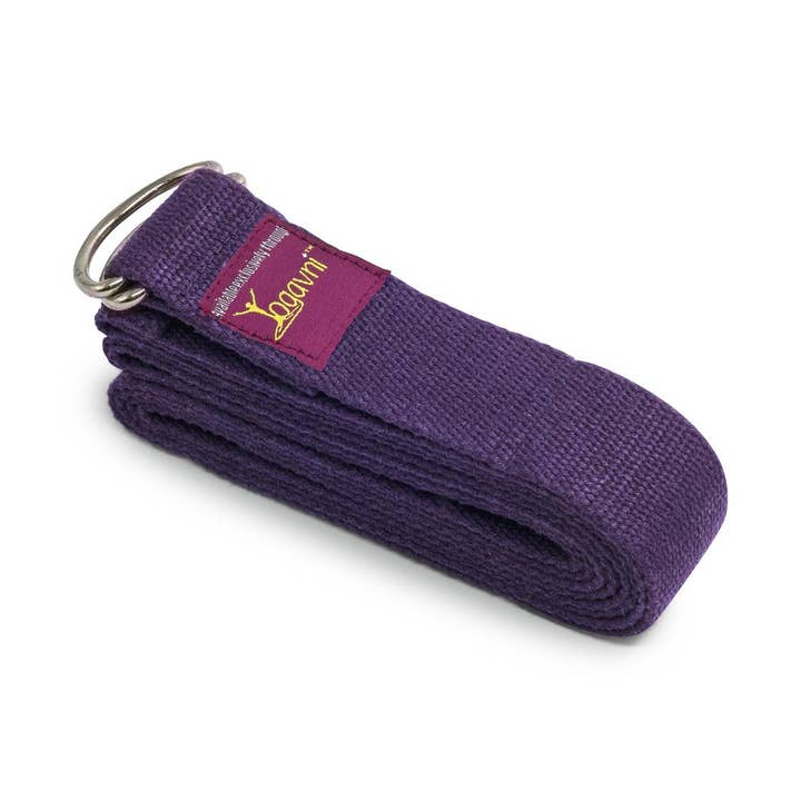 Yoga Strap-D-Ring Buckle 8 ft Purple for wholesale by Yogavni Yoga Products