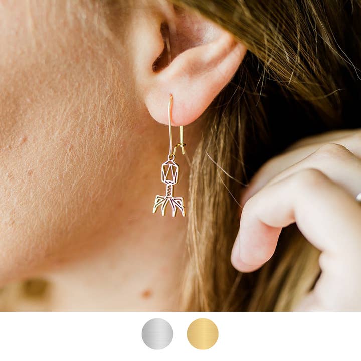 Bacteriophage Earrings for wholesale by Ad Astra Boutique