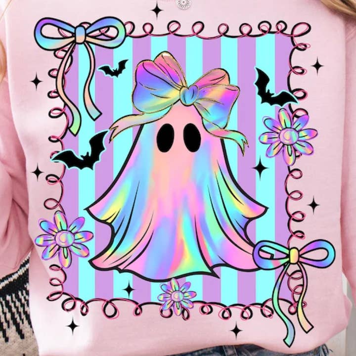 HQL Apparel - Wholesale Sublimation Transfer - Halloween Ghost