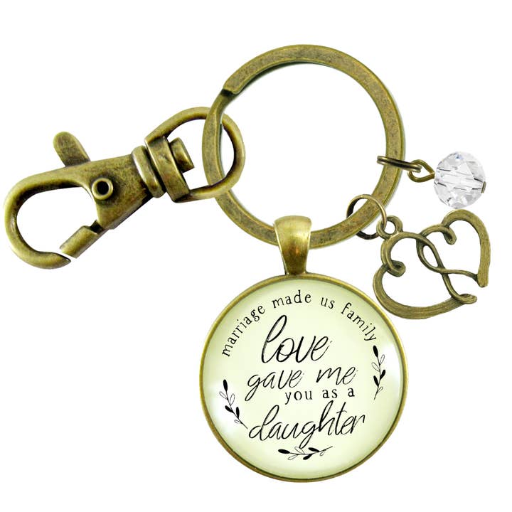 Bonus Daughter In Law Keychain Marriage Made Us Family B ^ for wholesale by Gutsy Goodness