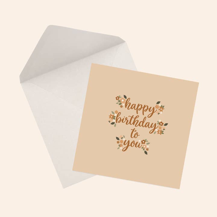 Flora and Mae Creative - Wholesale Birthday card - Happy Birthday To You Greeting Card0
