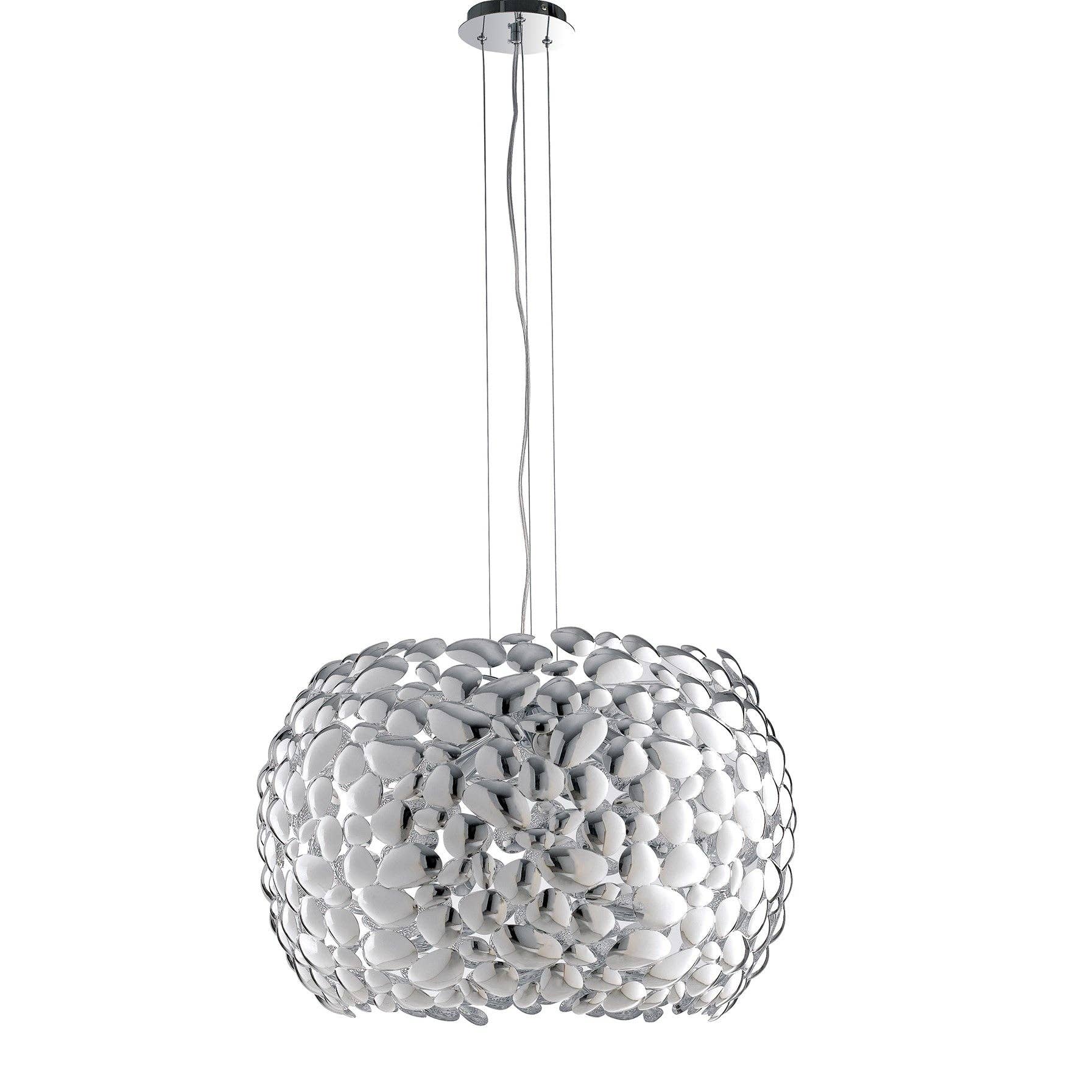 Gruppo F.T - Wholesale Chandelier/Hanging Light - Dionysus suspension lamp in chromed or white metal, available in two sizes2