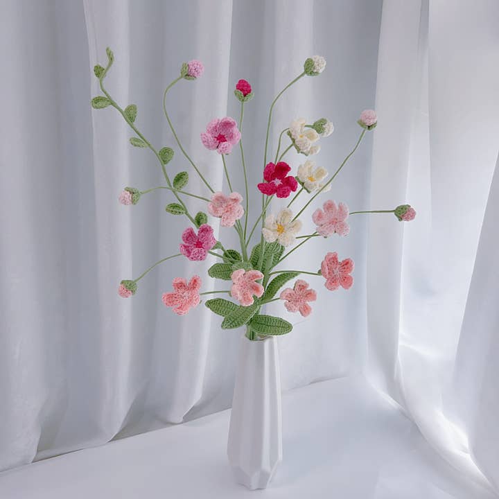 Lilyrosy(Duty free) – wholesale Konstgjorda blommor – Lilyrosy Virkad Dropp plommonblommor, Handgjorda Gåvor