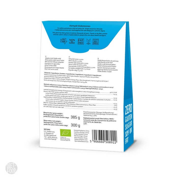 Diet Food - Vendita all'ingrosso Pasta - Riso con pasta Konjac Bio Shirataki 385 g