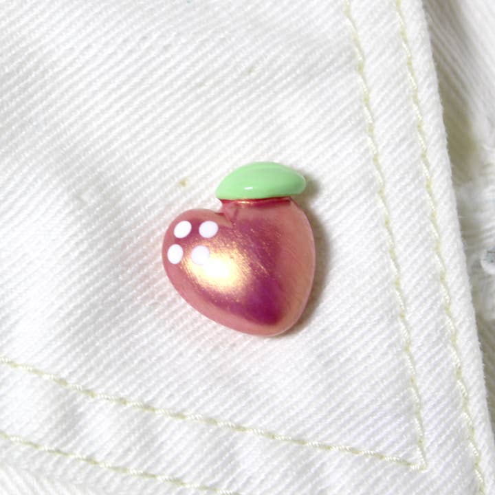 Mariposa Miniatures - Wholesale Lapel Pin/Button - Pink Gold Peach Lapel Pin