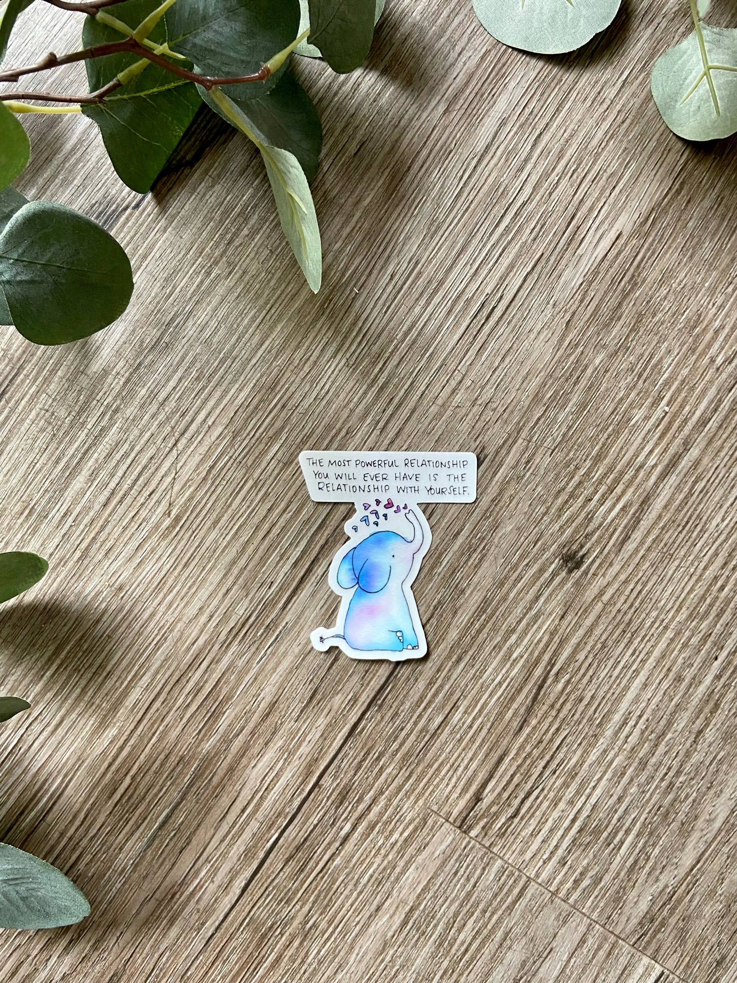 Ink + Splash - Vente Autocollant - Autocollant - Autocollant en vinyle transparent Self Love Elephant1