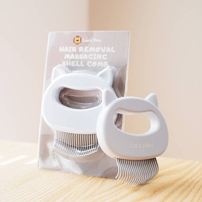 Leo's Paw - Wholesale Pet Grooming Aid - Dog - Cat Hair Removal Massaging Shell Comb1