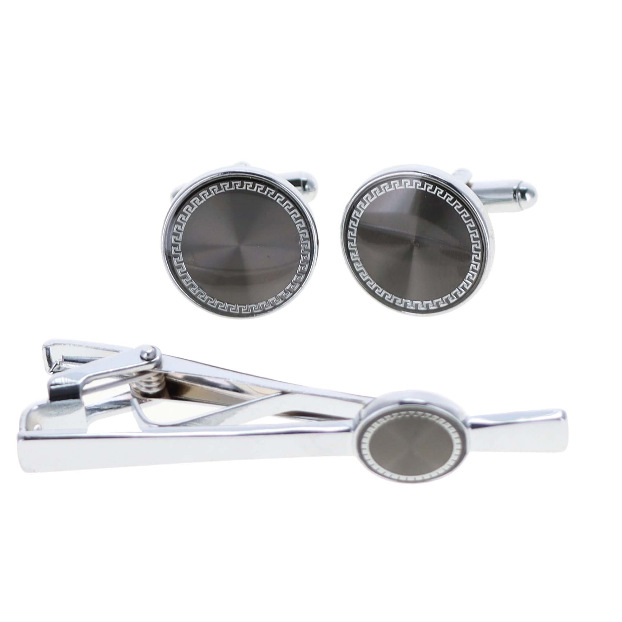 Dubal Brothers - Wholesale Cufflinks - Vittorio Vico Gold & Silver Enamel Cufflinks & Tie Bar Set by Classy Cufflinks13