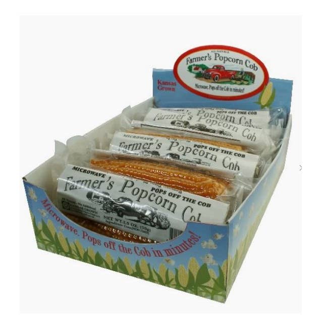 Sunflower Food Company - Wholesale Popcorn - Farmers Popcorn-You will receive two -10 cob Counter Display