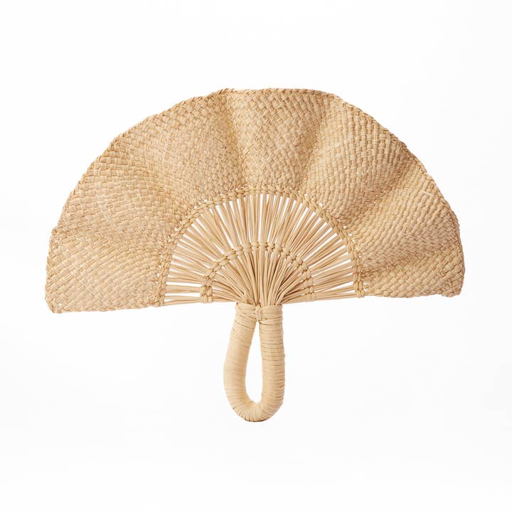 Coro Cora™ - Wholesale Handheld Folding Fan - Toquilla Frilly Hand Fan0