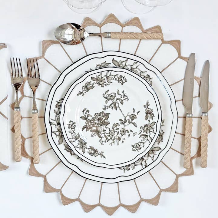 Duggan Society - Wholesale Dinner Plate - Byron white ine bone china dessert plate (set of 4)1