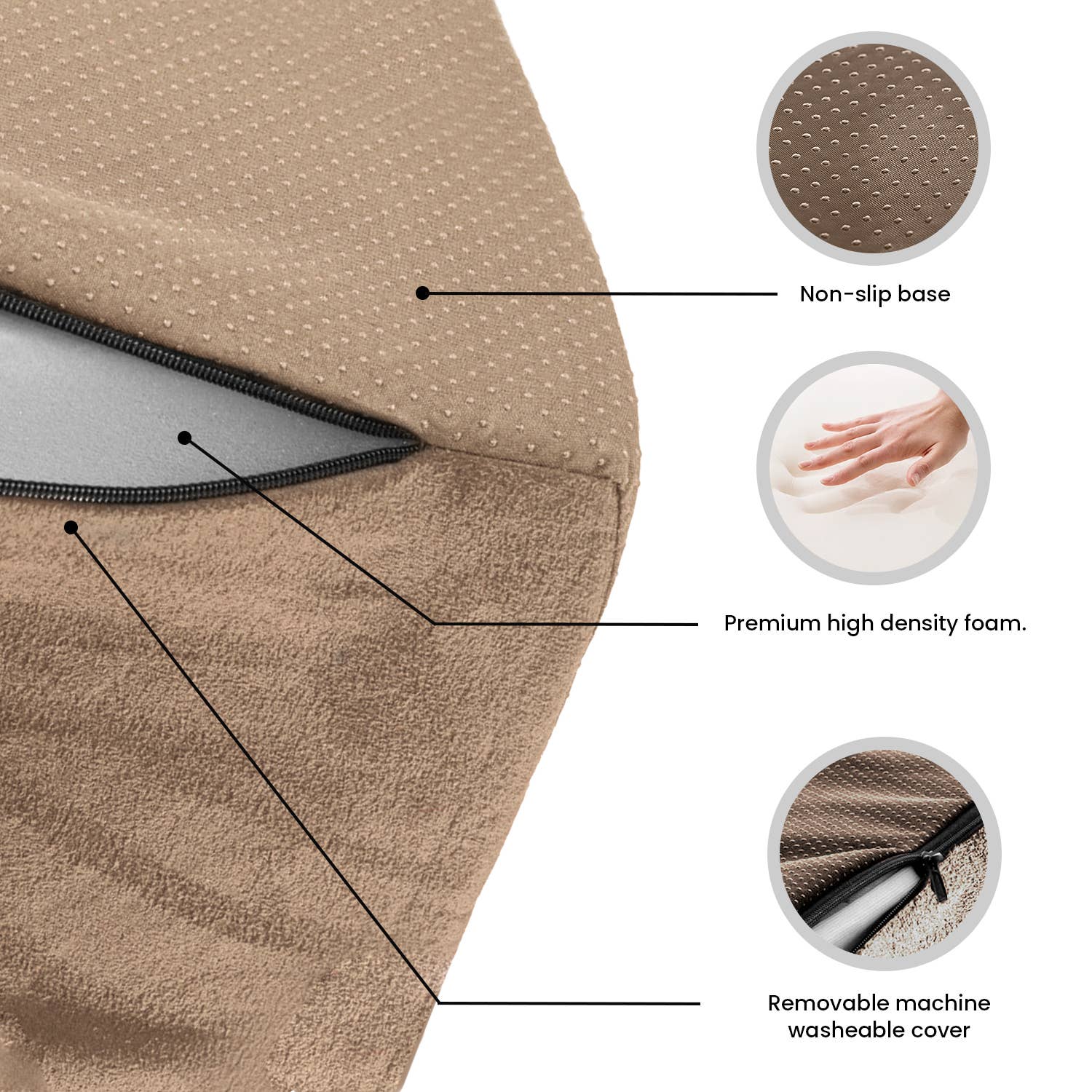 Precious Tails - Wholesale Pet Steps & Ramps - Cat/Dog - Precious Tails High Density Foam Sherpa 3 Steps Pet Stair10