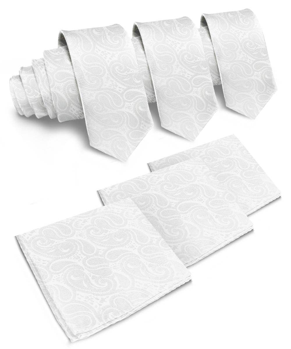 Dubal Brothers - Wholesale Stropdas - Heren - Effen Paisley Stropdas & Pochet (Multipacks) van Vittorio Farina28