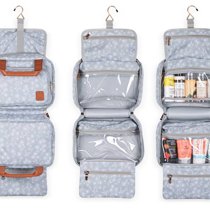 Onyx Outfitters NW - Wholesale Toiletry Bag - Women's - Floral Toiletry Bag Travel Bag with Hanging Hook - Cosmetic7