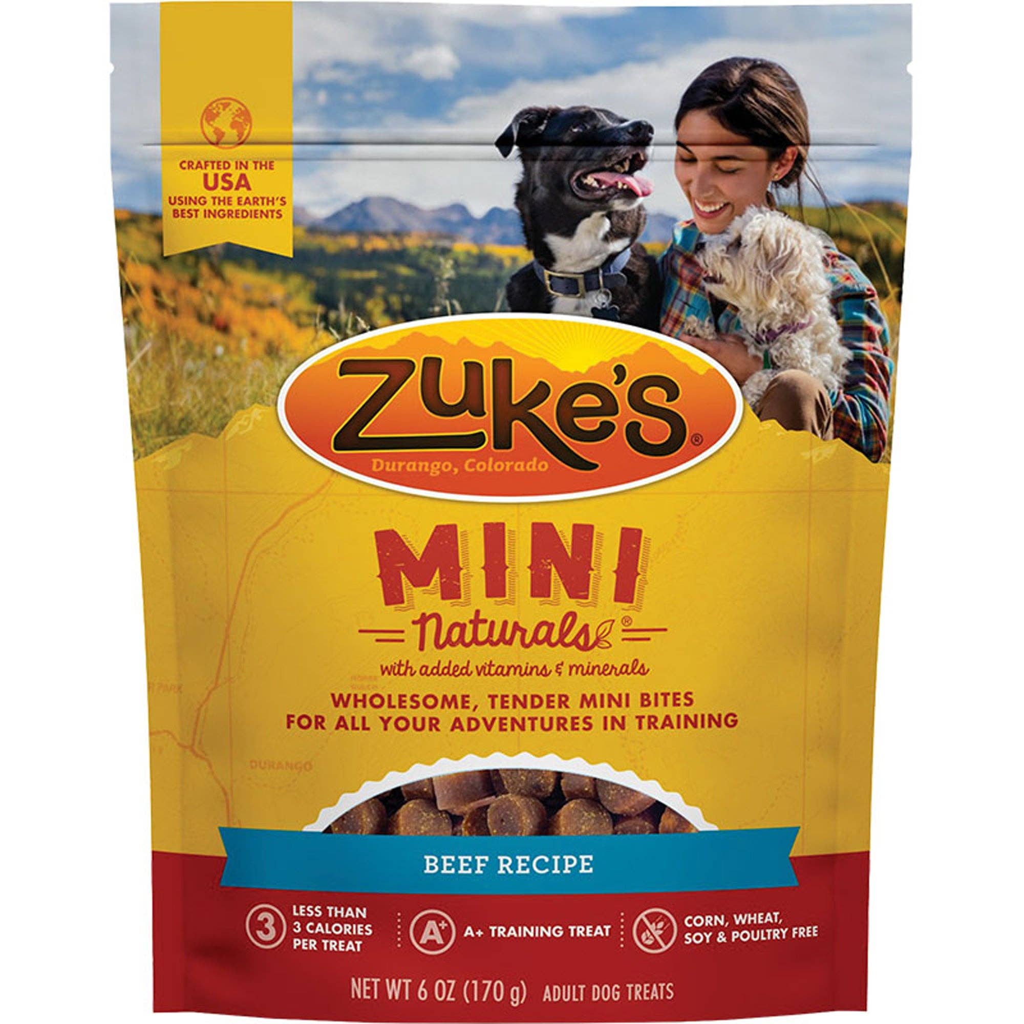 Petdropshipper - Wholesale Pet Treats - Dog - Zukes Dog Mini Natural Beef 6oz.0