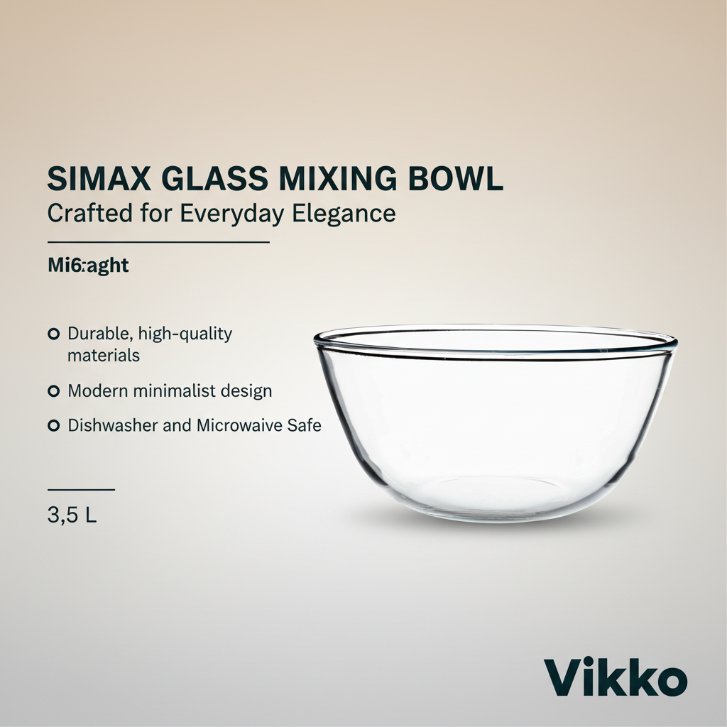 Kadra Kitchenware – Tigela para misturar por atacado – Tigela de Vidro Simax, 3,5 L3