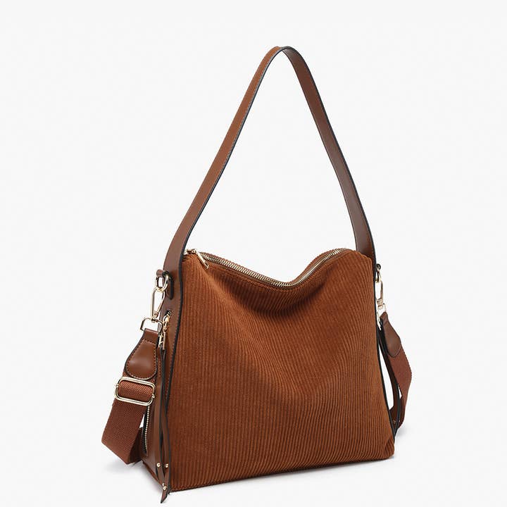 Jen & Co. - Wholesale Satchel - Women's - M2594 Michaela Slouchy Hobo w/ Guitar Strap