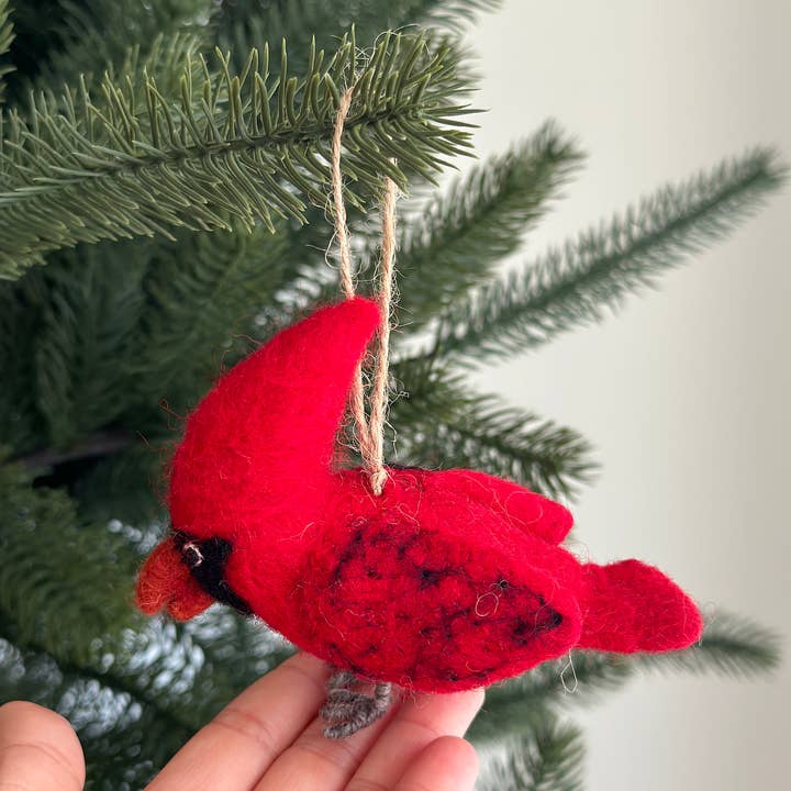 Ganapati - Vendita all'ingrosso Decorazione - Ornamento in Feltro - Cardinale Infeltrito ad Ago *SALDI*2