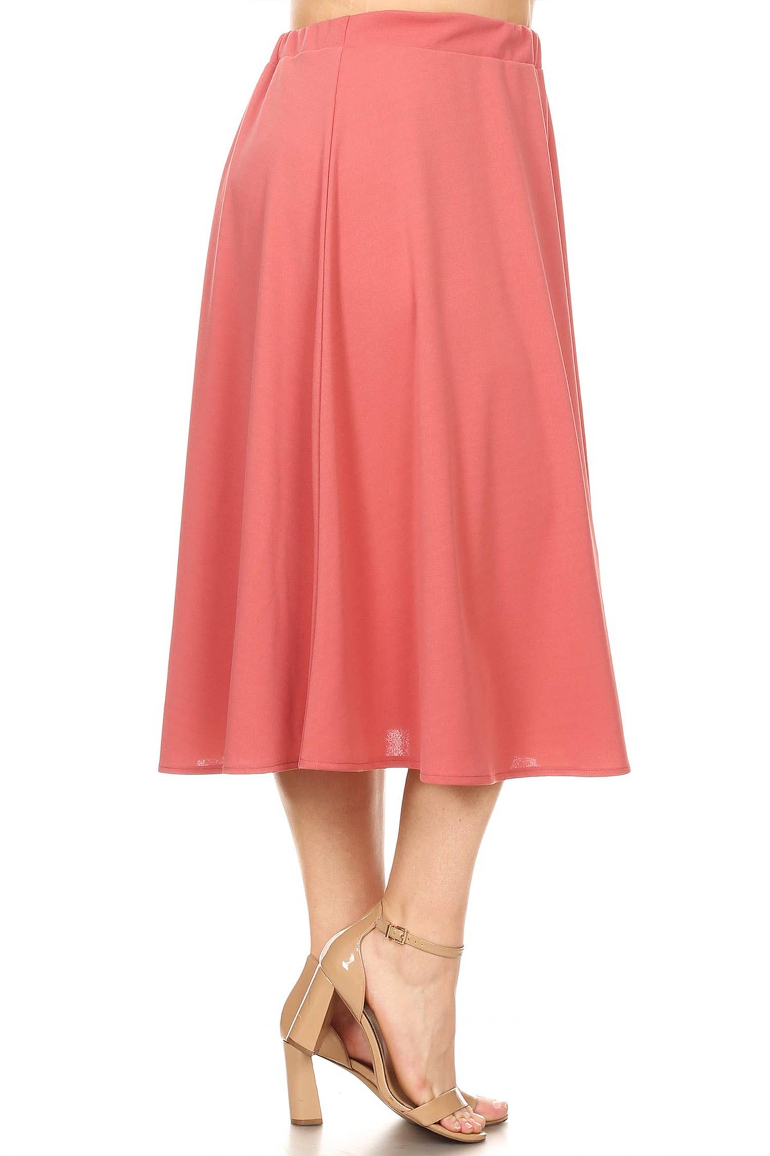 MOA COLLECTION - Vente Jupe – femme - Jupe mi-longue taille trapèze taille haute pour femmes21