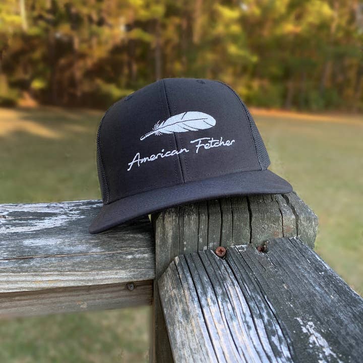 American Fetcher - Wholesale Trucker Hat - Unisex - All Black — Feather1