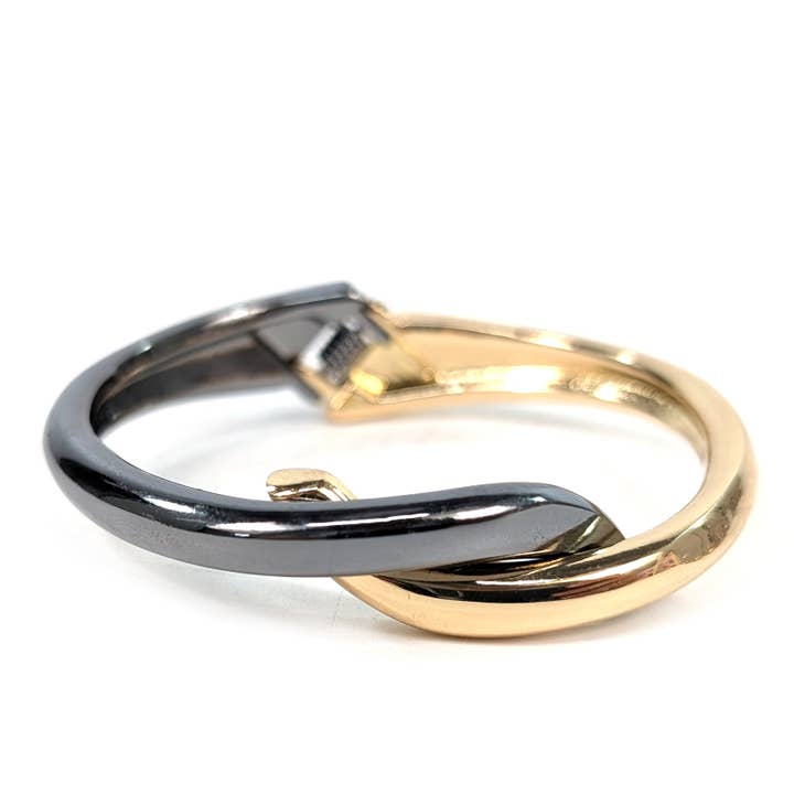 Pulseira Crossover (em Caixa de Presente) - Preto/Dourado por atacado de Black Ginger