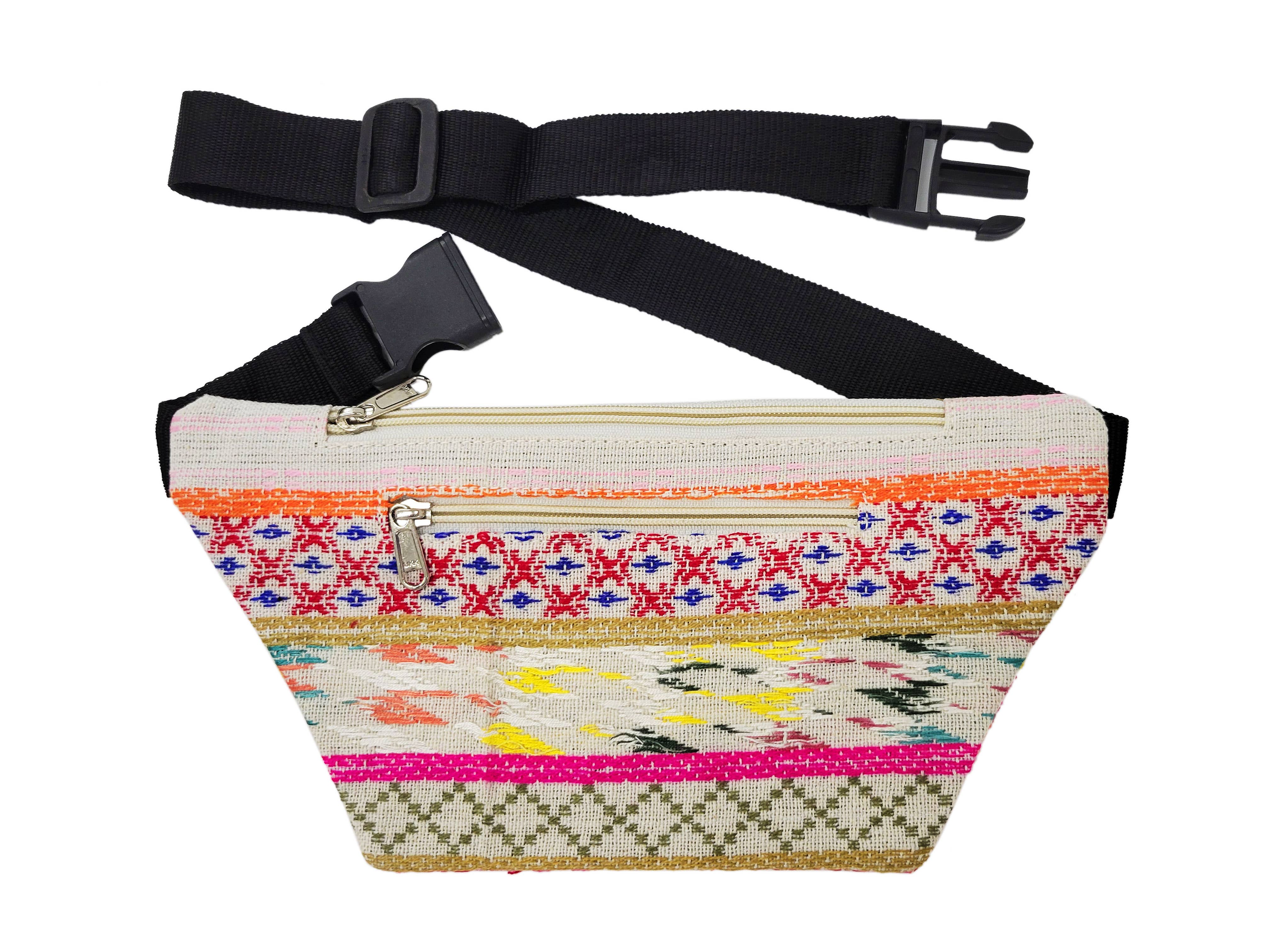 Raj Trading & Imports (USA) Inc. - Vendita all'ingrosso Marsupio - Donna - Marsupio Dona Fanny Pack con tracolla regolabile rosso/multicolore