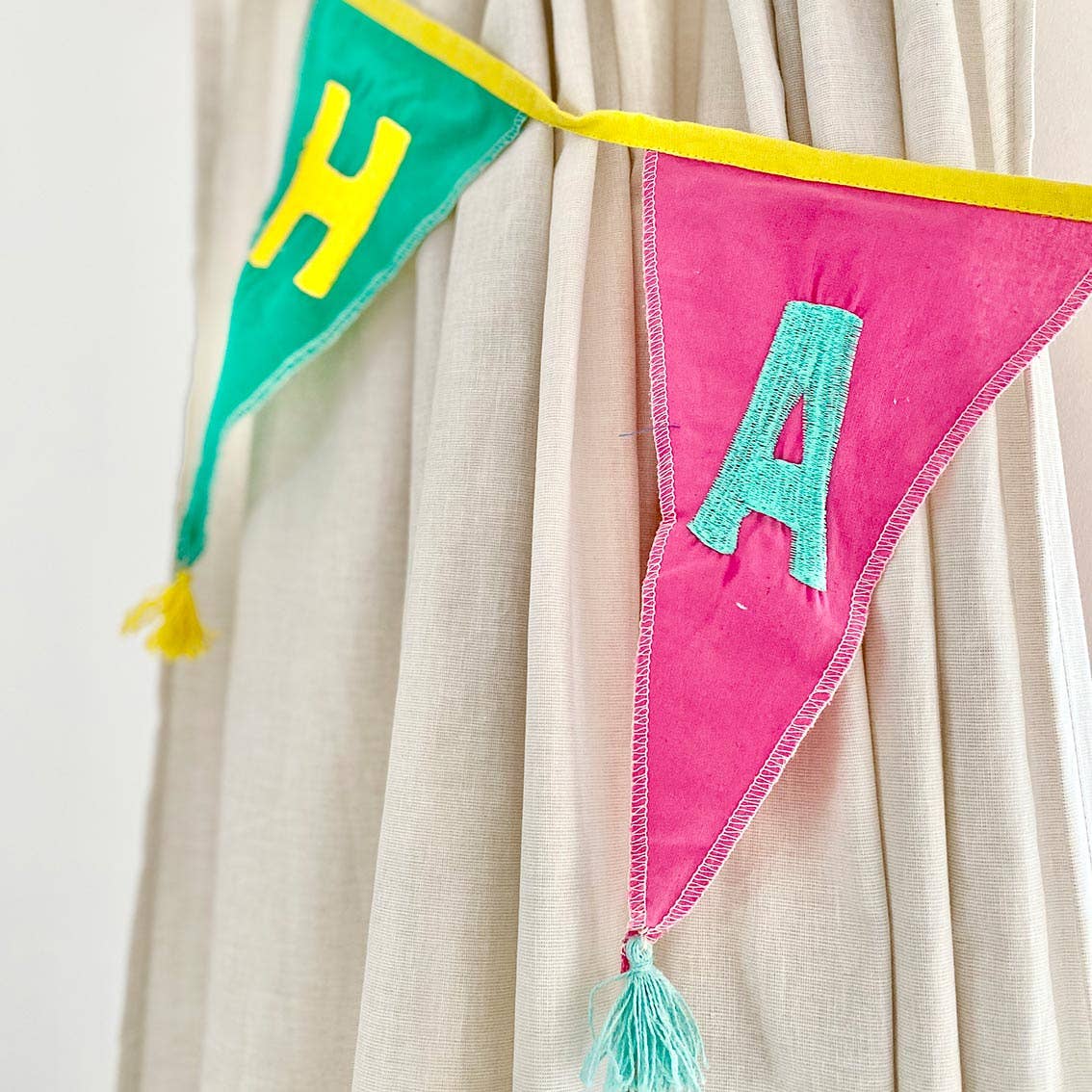 Talking Tables USA - Wholesale Bunting/Garland - Rainbow Birthday Fabric Bunting - 10ft | Birthday Party |7