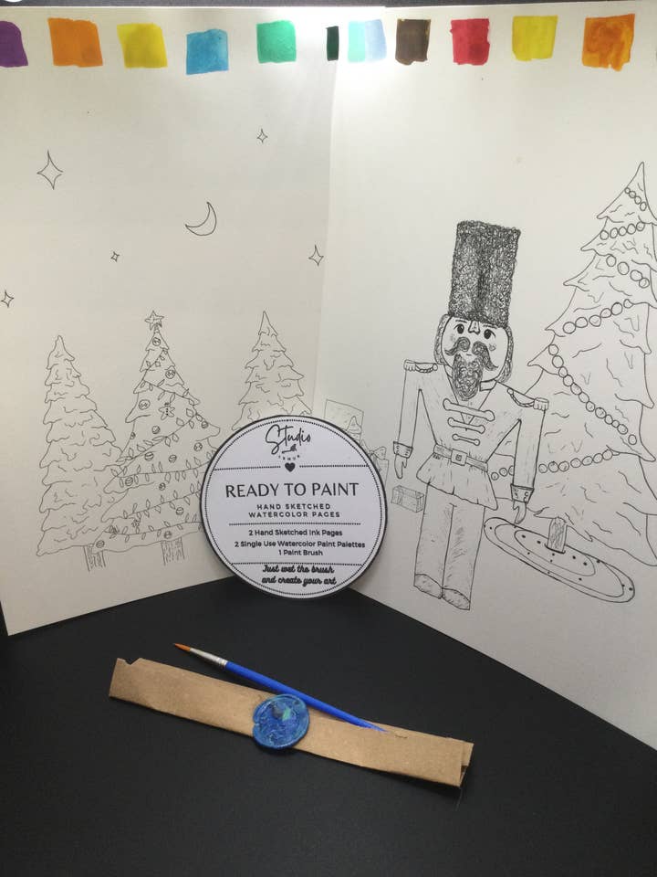 OPRUIMING - Klaar om pagina's te schilderen - Notenkraker en bos voor wholesale door Studio Lemur