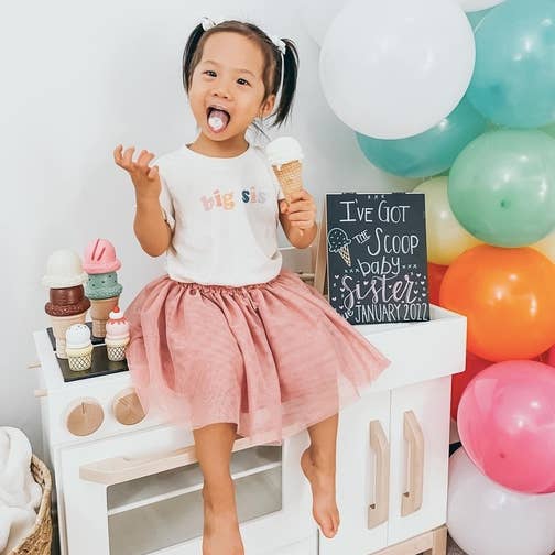kid toddler graphic tee | big sis original for wholesale on Faire