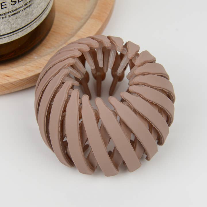 SoapElenGlen - Wholesale Hair Clip - Women's - Expandable Matte Ponytail Holder, Bun Nest Hair Holder7