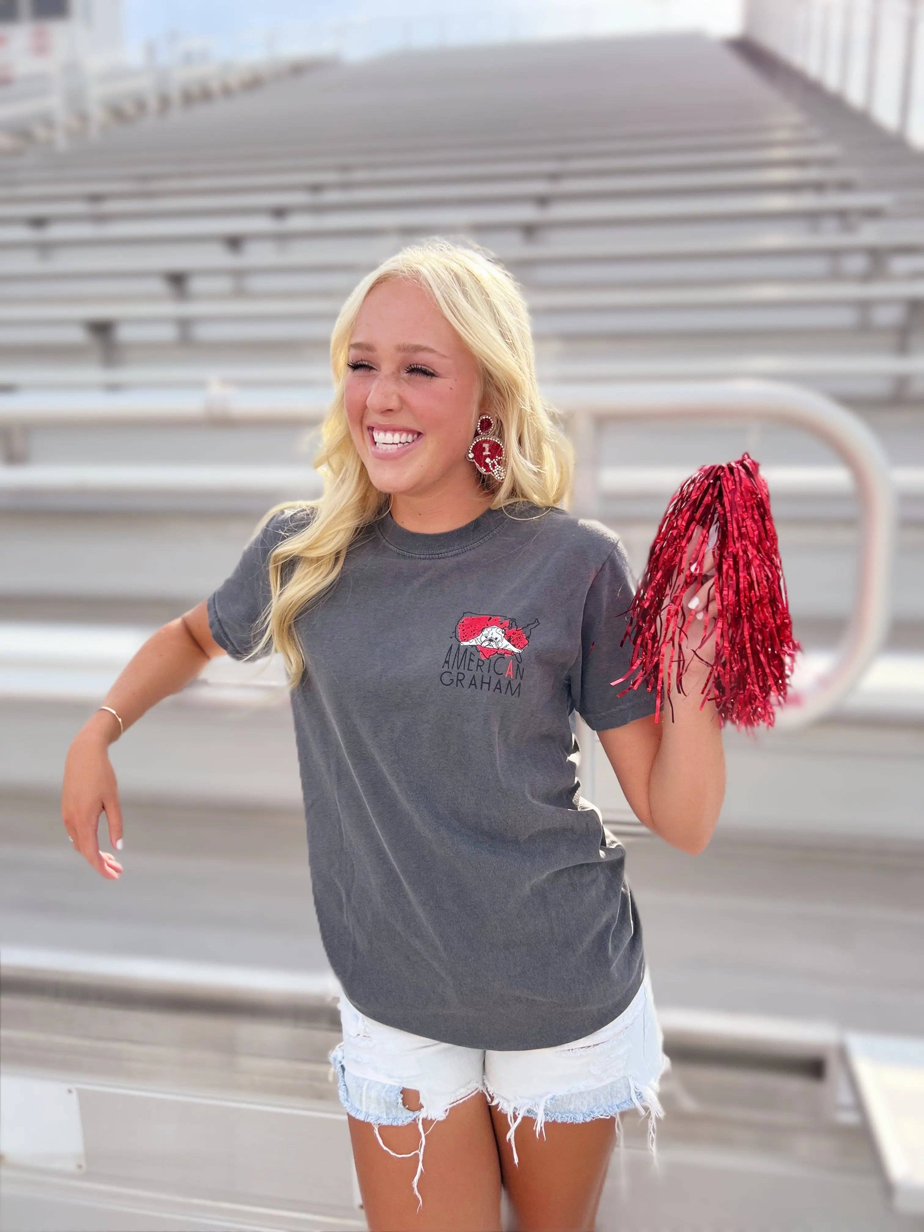 American Graham Apparel - Wholesale Screen Printed T-Shirt - Women's - Sic Em Artisan Bulldog Graphic T-Shirt - American Graham Apparel7