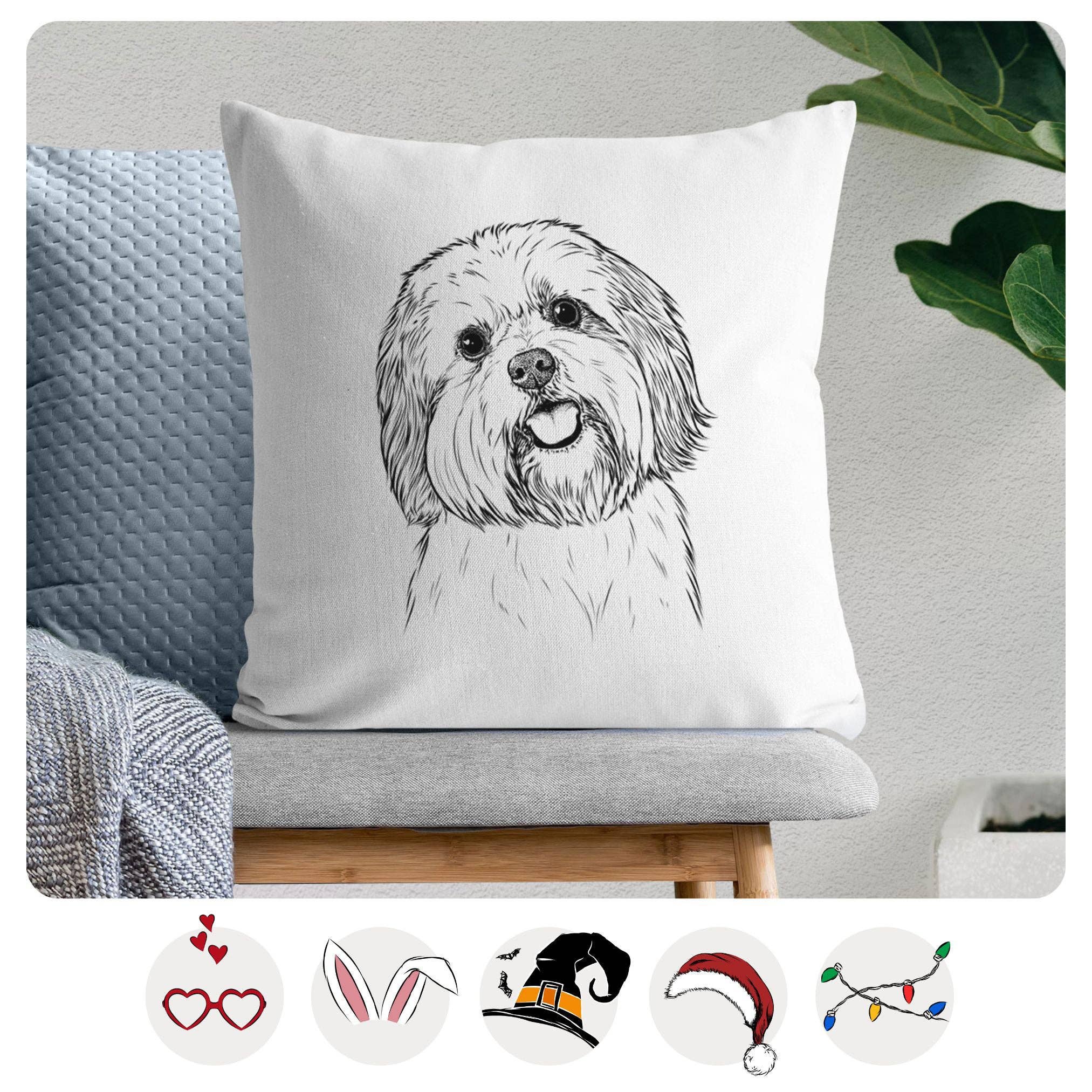 Inkopious - Wholesale Throw Pillow Cover - Nikka the Lowchen - Throw Pillow Cover6