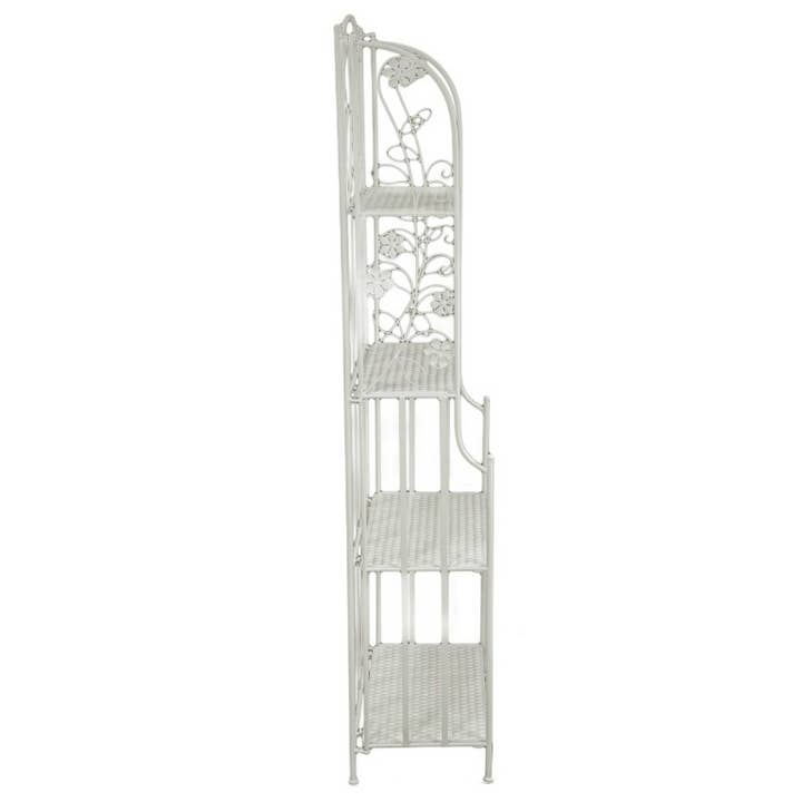 Milena Metal Shelf 4 Tiers White CM59x29h158 for wholesale on Faire