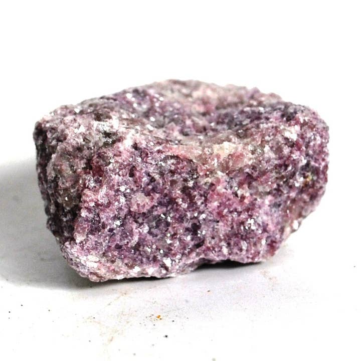 Lepidolite Natural Crystal Stone Raw Unique Chunk Piece With Benefits Tag for wholesale by Reiju
