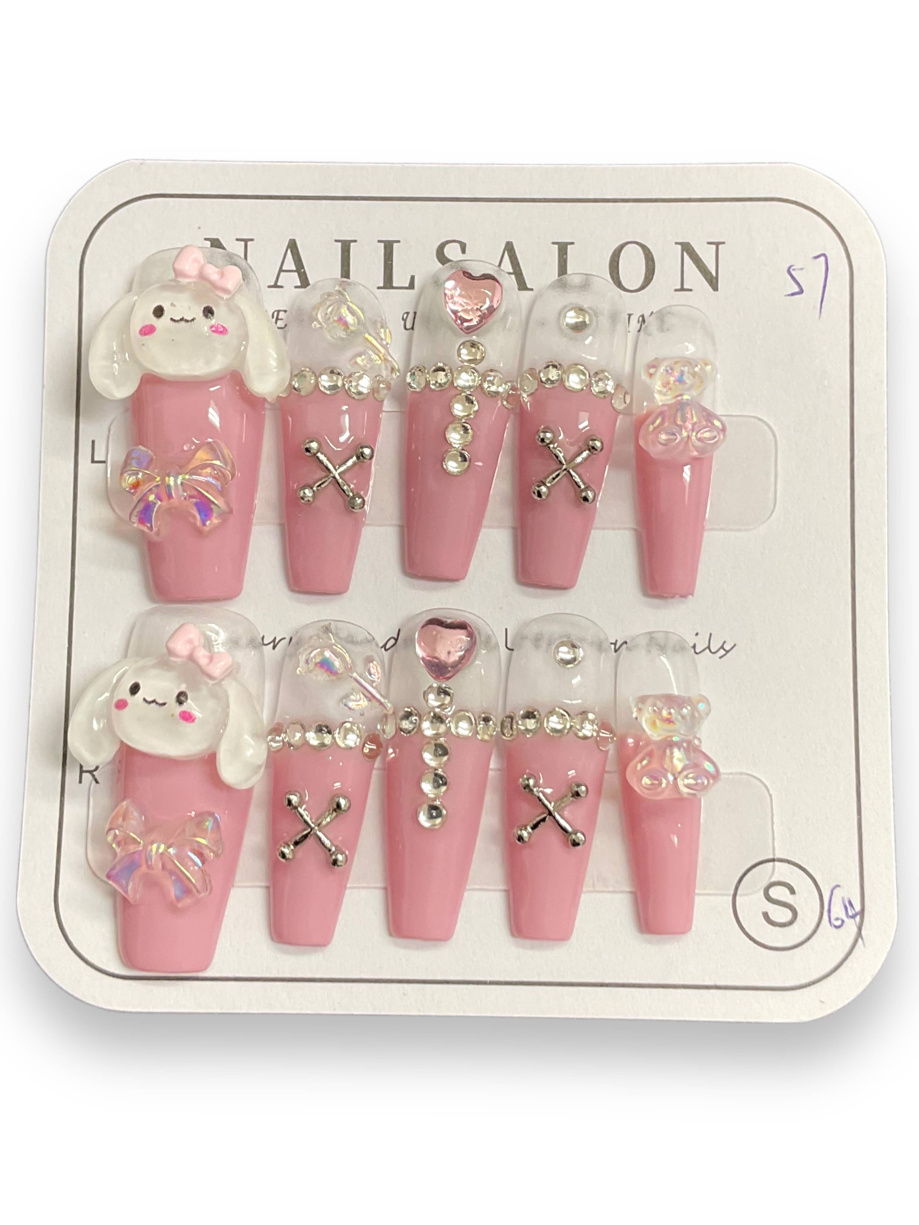 Kids Charm Online - Wholesale Press-On/Fake Nails - BEAUTIFUL WOMEN NAIL SET / 5 PIECE NAIL KIT. CHOOSE YOUR FAV2