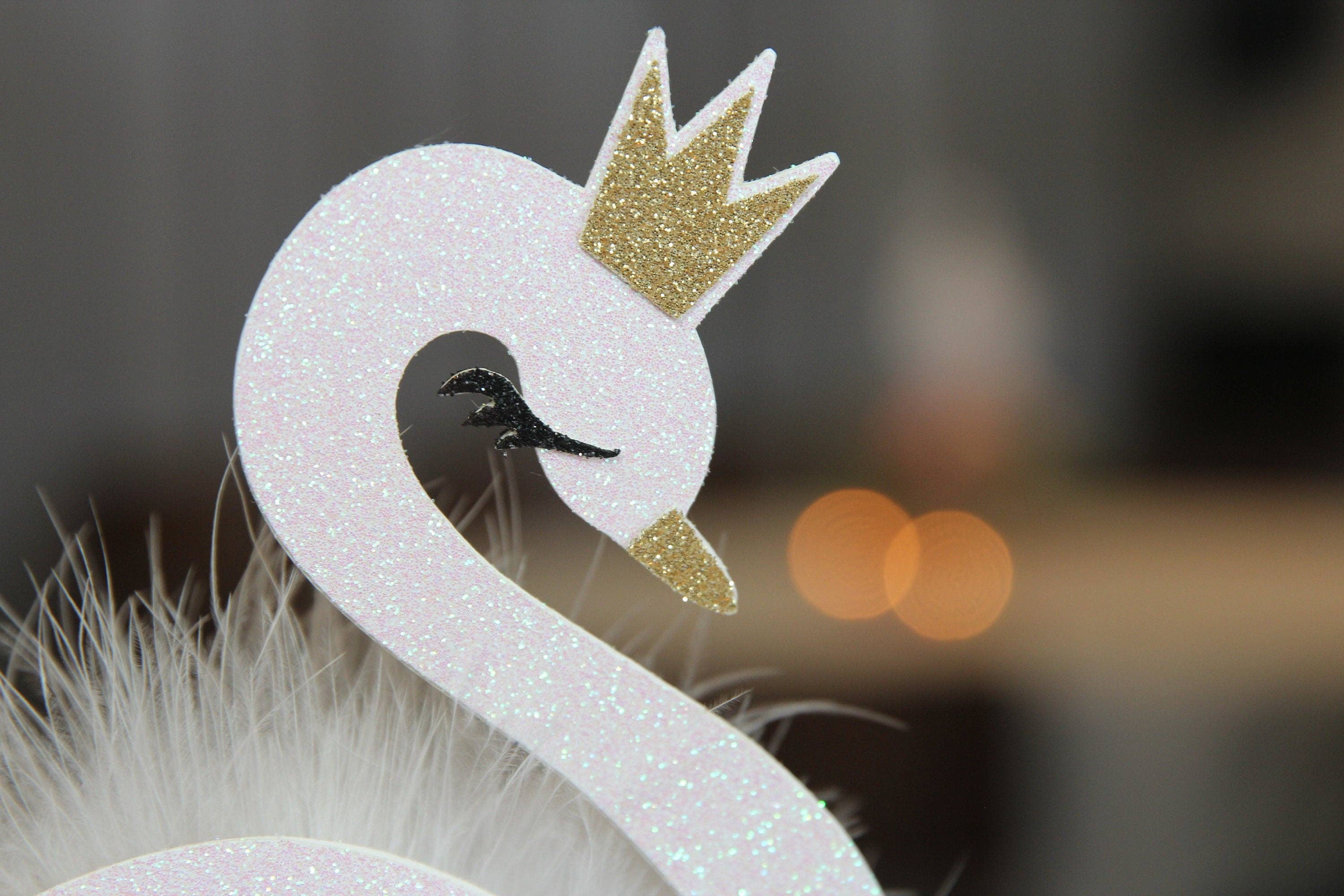 The Haus of Holly - Wholesale Cake/Cupcake Topper - Swan Cake Topper| Swan Birthday| Baby Shower Cake Topper| Swan Party Decor| Swan Lake Decorations| Swan Princess Party| Swan Soiree8