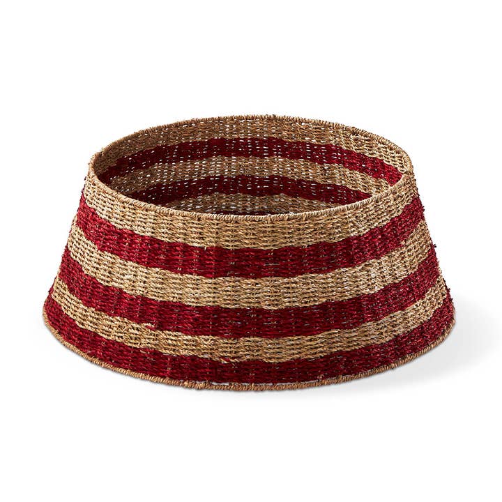 Holiday Stripe Tree Collar Multi Rattan Christmas for wholesale by tag