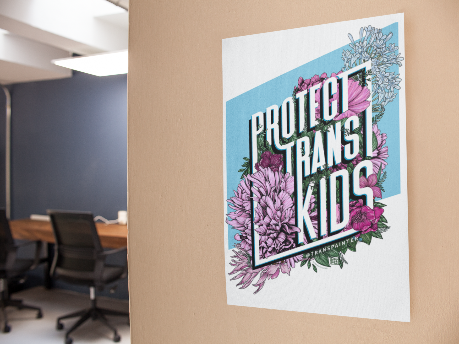 Transpainter - Wholesale Art Print - Protect Trans Kids Poster | Transgender Youth Art Print7